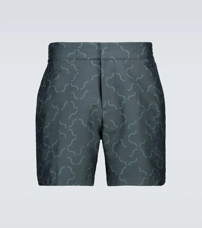 Frescobol Carioca Printed Swim Shorts In Blue