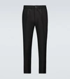 Ami Alexandre Mattiussi Ami Cropped Elasticated Waist Trousers In Black