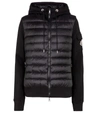 Moncler Maglia Hooded Sweatshirt And Down Jacket In Black