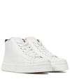 Chloé Lauren Scalloped Leather High-top Sneakers In White