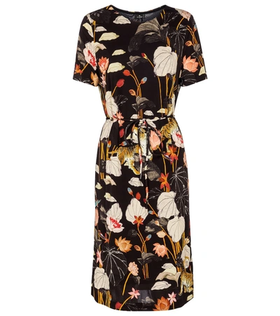 Etro Floral Minidress In Black