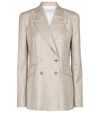GABRIELA HEARST ANGELA羊毛、真丝和亚麻西装式外套,P00535602