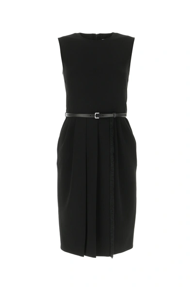 Max Mara Pedale Sleeveless V-neck Dress In Black