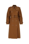 BURBERRY CARAMEL COTTON TRENCH COAT CAMEL BURBERRY DONNA 4