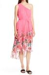 TED BAKER PINATA FLORAL PLEATED ASYMMETRICAL ONE SHOULDER DRESS,5059353398499
