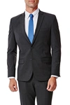 Haggar J.m  4 Way Stretch Slim Fit Flat Front Suit Separate Jacket In Chcoal Htr