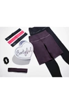 Bootyful Leggings & Shorts 5-piece Workout Gift Set In Roy Sap/blk/pk/blk