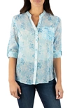 Kut From The Kloth Jasmine Top In Niccolo-lt Blue