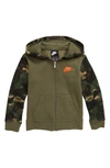 NIKE CAMO CLUB FULL ZIP HOODIE,633731113819