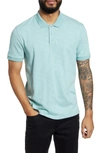 Vince Classic Slim Fit Polo In Bay Blue