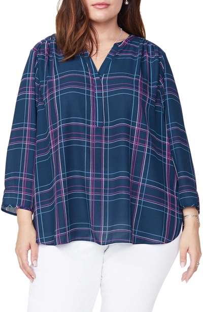 Curves 360 By Nydj Perfect Blouse In City Line Plaid