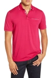 Ted Baker Tortila Knit Polo In Deep Pink