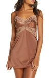 Wacoal Lace Affair Lace & Satin Chemise Nightgown 812256 In Clove/ Roebuck