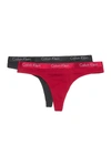 Calvin Klein Solid Thong In Clt Char Htr/ob