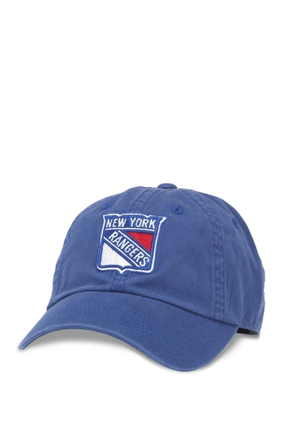 American Needle Nhl Blue Line Ny Rangers Hat In Royal