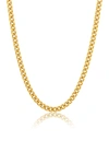 ADORNIA WATER RESISTANT CUBAN LINK CHAIN NECKLACE,731199496908
