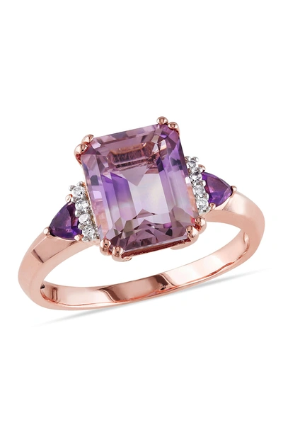 Delmar Ametrine, Amethyst & Diamond Ring In Purple