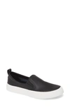 Sperry Women's Crest Twin Gore Perforated Slip On Sneakers, Created For Macy's In Black
