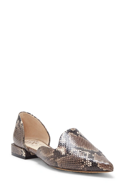 Vince Camuto Vince Camto Cruiz D'orsay Flat In Taupe Leather
