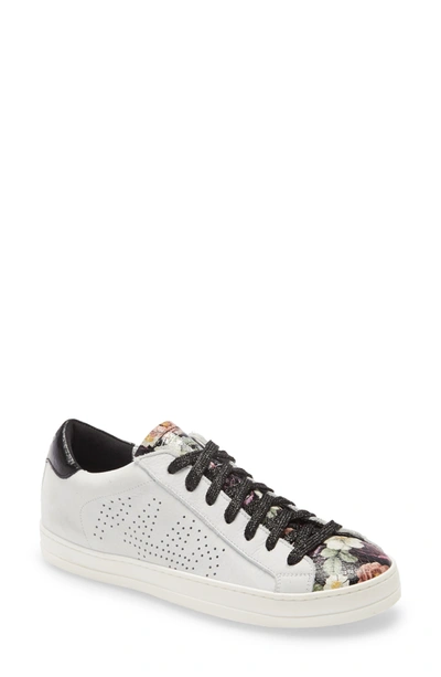 P448 John Low Top Sneaker In White/ Floral