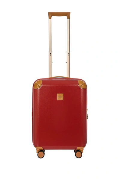 Bric's Luggage Amalfi 21" Carry-on Spinner Suitcase In Red