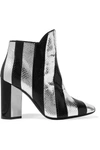 PIERRE HARDY Belle striped watersnake ankle boots