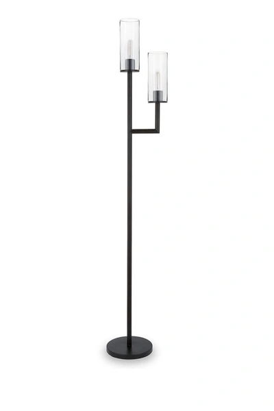 Addison And Lane Basso Floor Lamp With Double Torchiere In Black