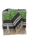 PARKLAND COLLECTION IRA ECLECTIC WHITE 52" X 67" WOVEN HANDLOOM THROW,025773018045