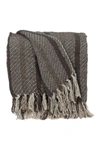 PARKLAND COLLECTION JAX CASUAL BROWN 52" X 67" WOVEN HANDLOOM THROW,025773017932