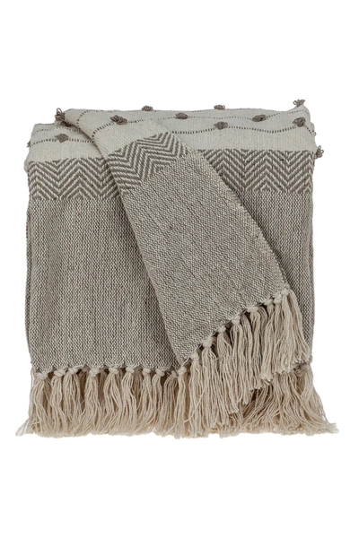 Parkland Collection Ishan Eclectic Beige 52" X 67" Woven Handloom Throw