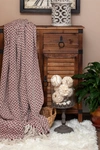 Parkland Collection Sara Transitional Burgundy 52" X 67" Woven Handloom Throw In Burgundy