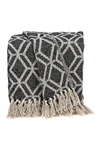 Parkland Collection Kat Casual Beige 52" X 67" Woven Handloom Throw In Beige
