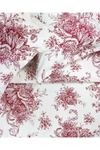 Melange Home 400 Thread Count Cotton Toile Duvet Set In Red