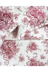 Melange 400 Thread Count Cotton Toile Duvet Set In Red
