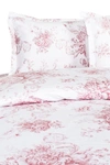 Melange Home 400 Thread Count Cotton Toile Duvet Set In Mauve