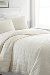 Ienjoy Home Home Collection Premium Ultra Soft Square Pattern Quilted King Coverlet Set In Ivory