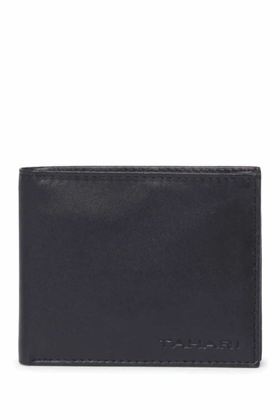 Tahari Rfid Bifold Leather Wallet In 08rf-black