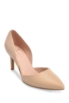 Bandolino Grenow Womens Faux Leather Pointed Toe D'orsay Heels In Lnall