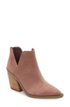 Vince Camuto Gigietta Snakeskin Embossed Bootie In Dry Rose