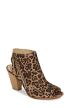 Paul Green 'cayanne' Leather Peep Toe Sandal In Leopard Suede