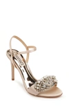 BADGLEY MISCHKA ODELIA CRYSTAL EMBELLISHED SANDAL,800554901941