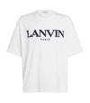 LANVIN LANVIN EMBROIDERED LOGO OVERSIZED T-SHIRT,16301681