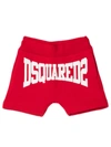 Dsquared2 Logo-print Track Shorts In Rosso