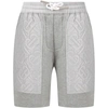 BURBERRY GREY SHORT FOR KIDS WITH LOGOS,8036485