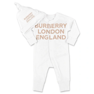 Burberry Babies' Jumpsuit In Bianco