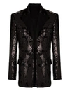 BALMAIN SEQUINED SINGLE-BREASTED BLAZER IN BLACK