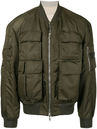 Wooyoungmi Khaki Nylon Cargo Bomber Jacket In Khaki 964k