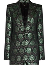 PACO RABANNE FLORAL-JACQUARD SINGLE-BREASTED BLAZER