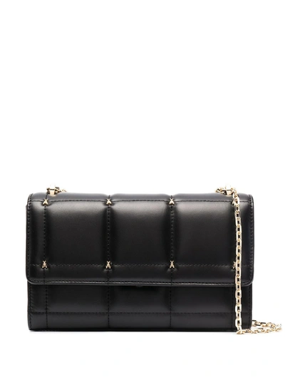 Patrizia Pepe Quilted Shoulder Leather Bag In Black