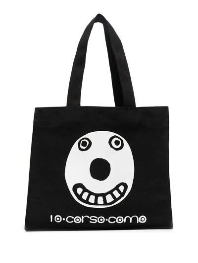 10 Corso Como Graphic-print Tote Bag In Black